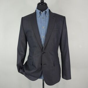 Express Blazer Mens 40R Gray Wool Slim Fit Photographer Sport Coat Suit Jacket